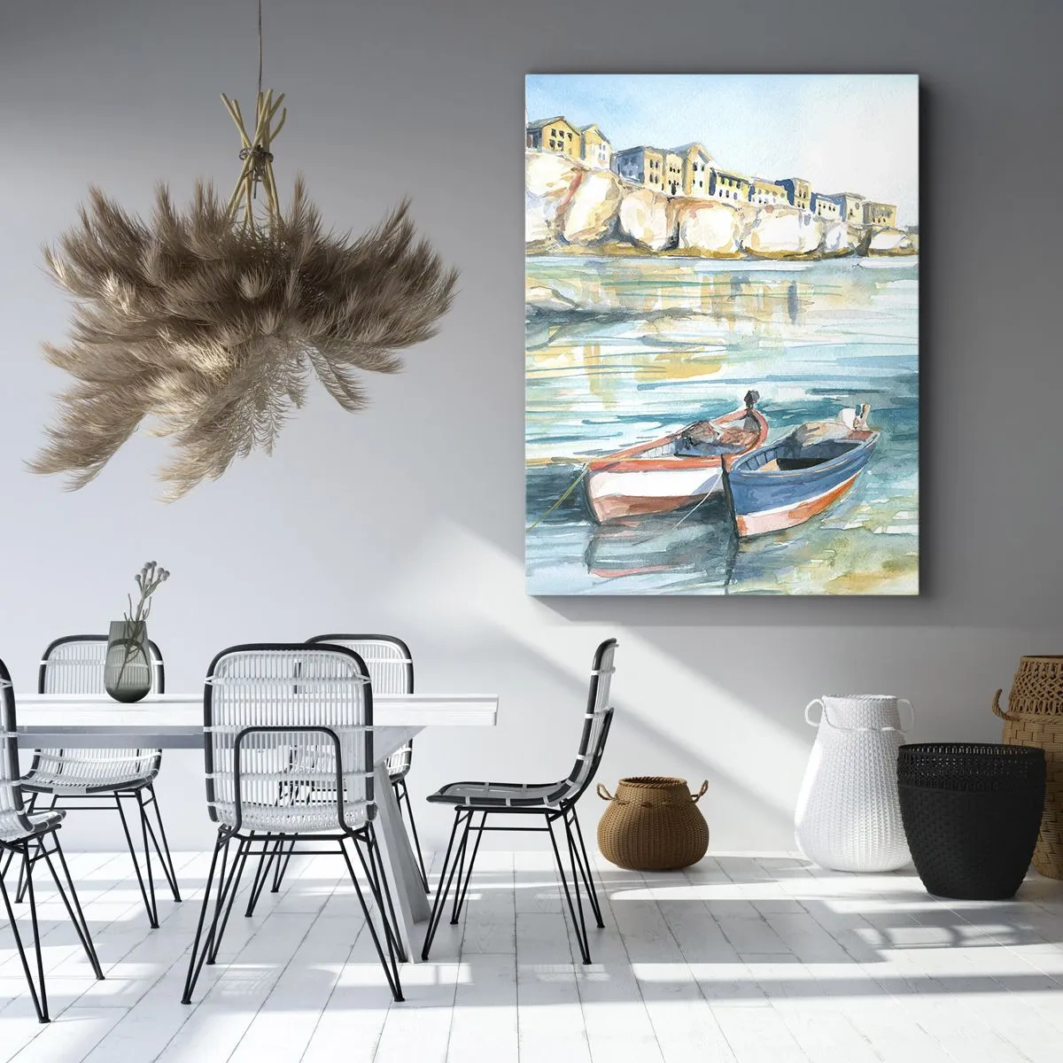 Tablou pe pânză - Peisaj în azur - 50x70 cm