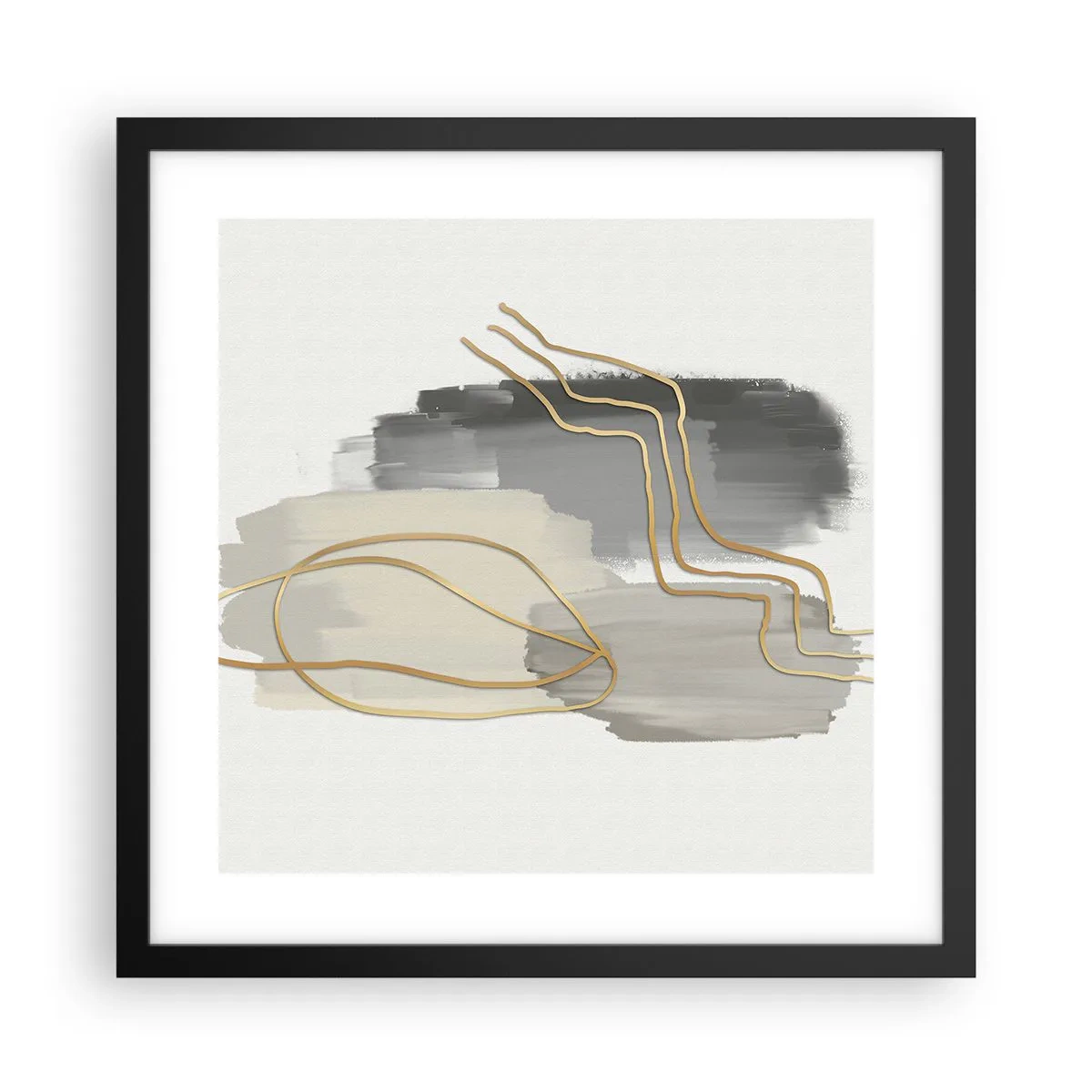 Poster în ramă neagră - Persistență și mișcare - 40x40 cm