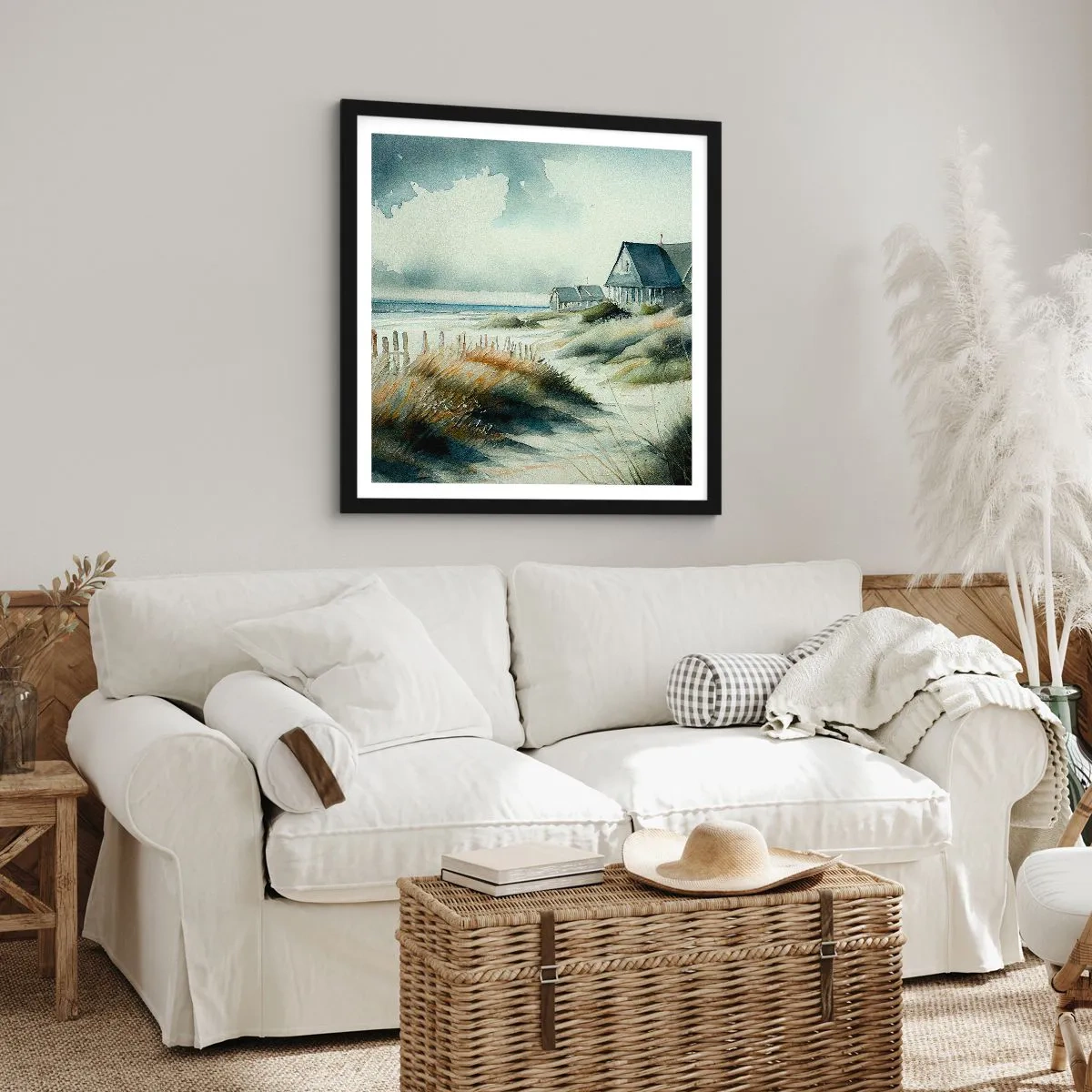 Poster în ramă neagră - Departe de agitație - 50x50 cm