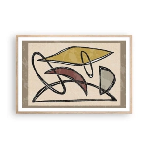 Poster în ramă de stejar deschis - Vertical și orizontal - 91x61 cm