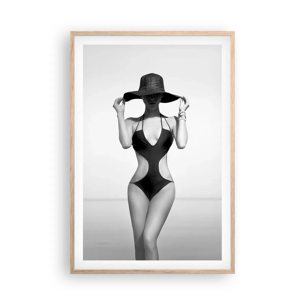 Poster în ramă de stejar deschis - Numele meu este: Eleganța - 61x91 cm