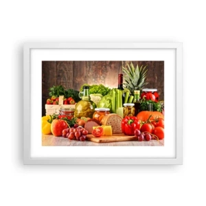 Poster în ramă albă - Afumate, prăjite, marinate - 40x30 cm