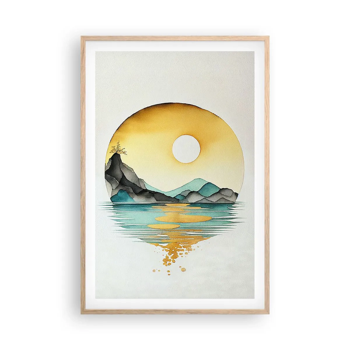 Poster în ramă de stejar deschis - În cercul de frumusețe - 61x91 cm