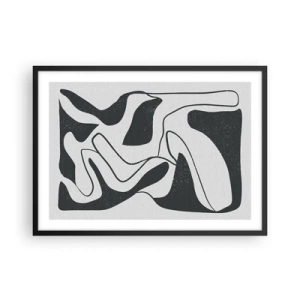 Poster în ramă neagră - Distracție abstractă în labirint - 70x50 cm