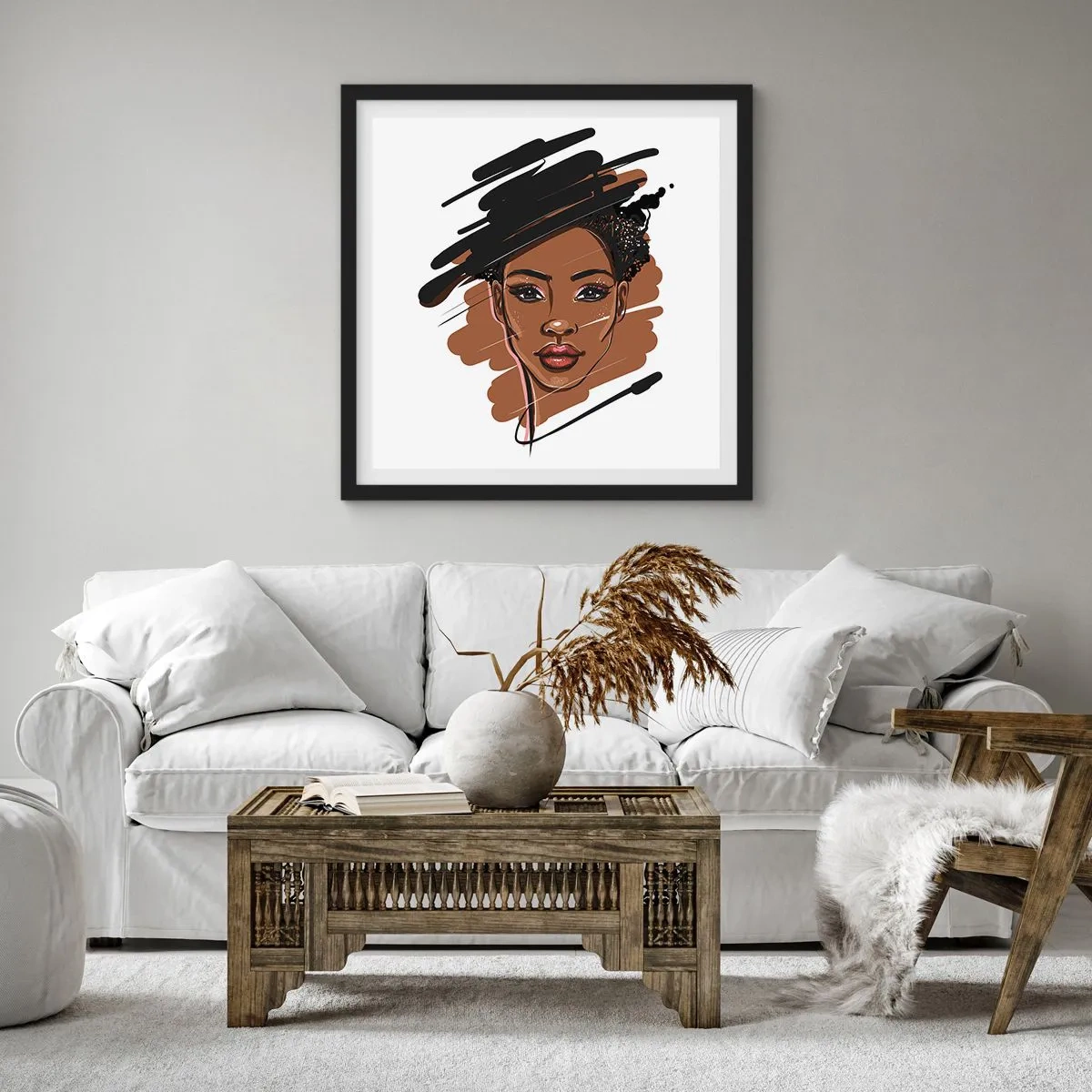 Poster în ramă neagră - Dulce ca ciocolata - 30x30 cm