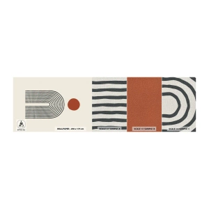 Mostră tapet Premium Canvas - Magnetismul formelor și al culorilor - Abstracția, Grafică, Model modern - 100x30 cm