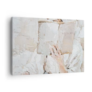 Tablou pe pânză Canvas - O pictură impresionistă reprezentând o mână ținând o carte deschisă. - 70x50cm - Într-o altă lume - Decorațiune modernă pentru perete pentru living și dormitor ARTTOR
