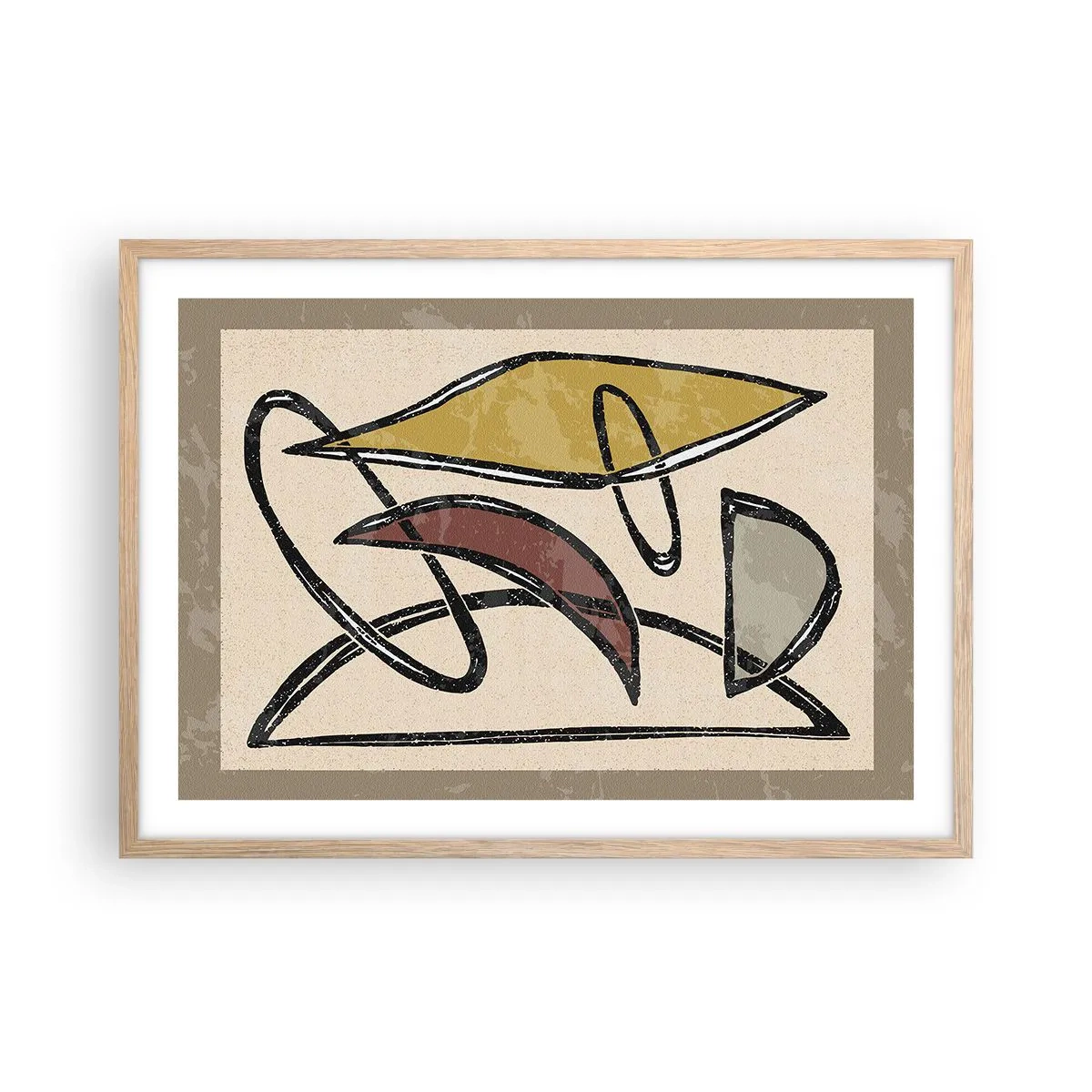 Poster în ramă de stejar deschis - Vertical și orizontal - 70x50 cm