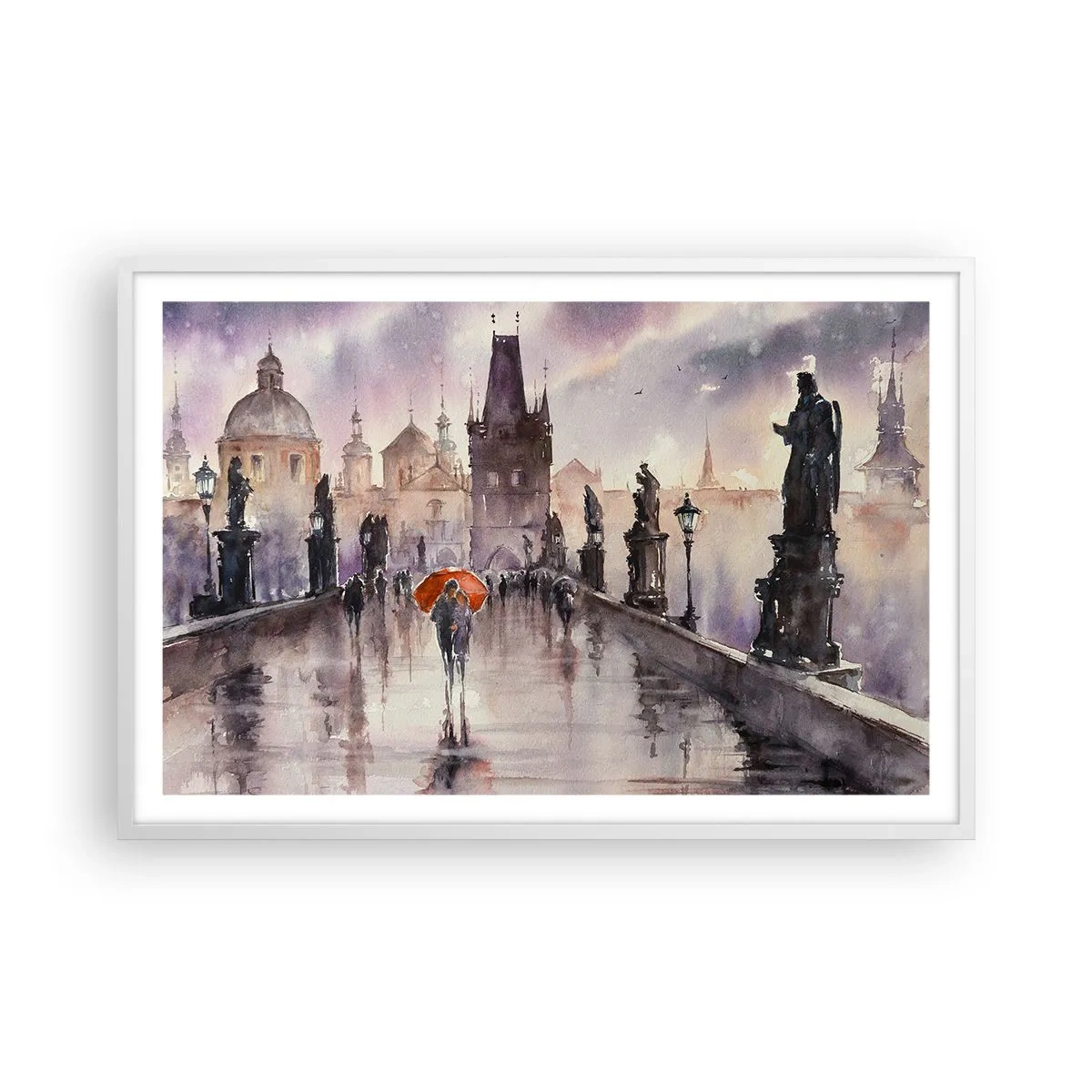 Poster în ramă albă - Oamenii nu se schimbă - 91x61 cm