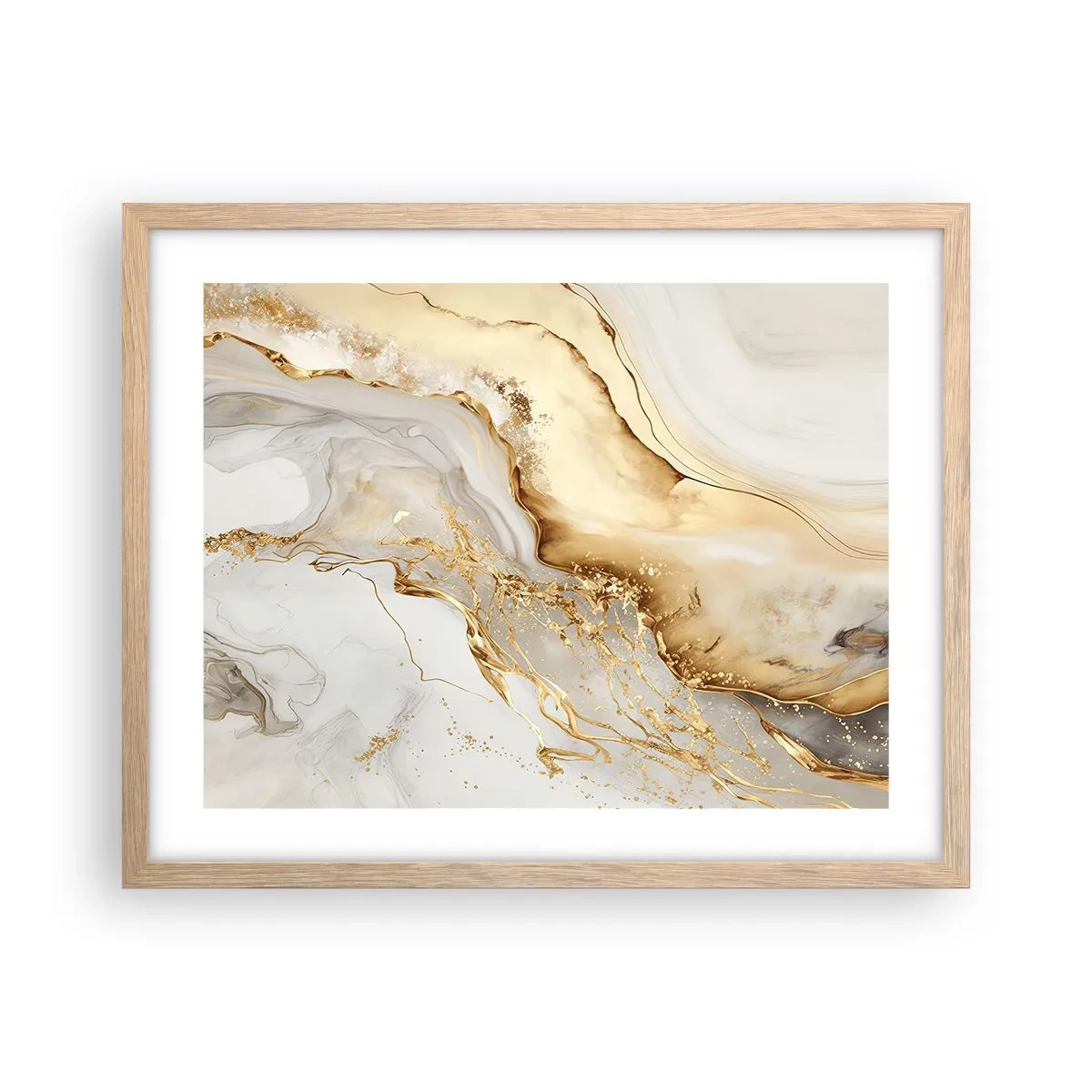 Poster în ramă de stejar deschis - Abstracție: frumusețe și bunătate - 50x40 cm