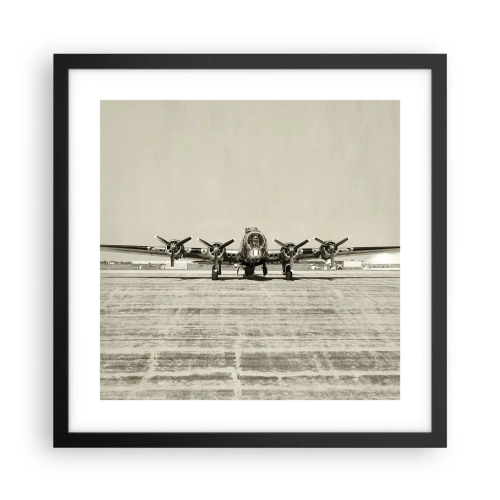 Poster în ramă neagră - Pregătit, ca întotdeauna - 40x40 cm