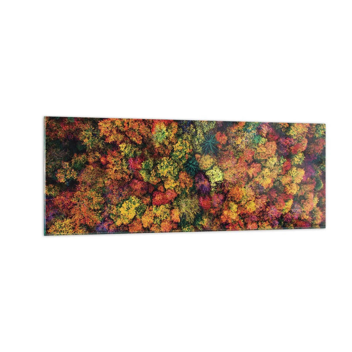 Tablou pe sticlă - Buchet de copaci de toamnă - 140x50 cm