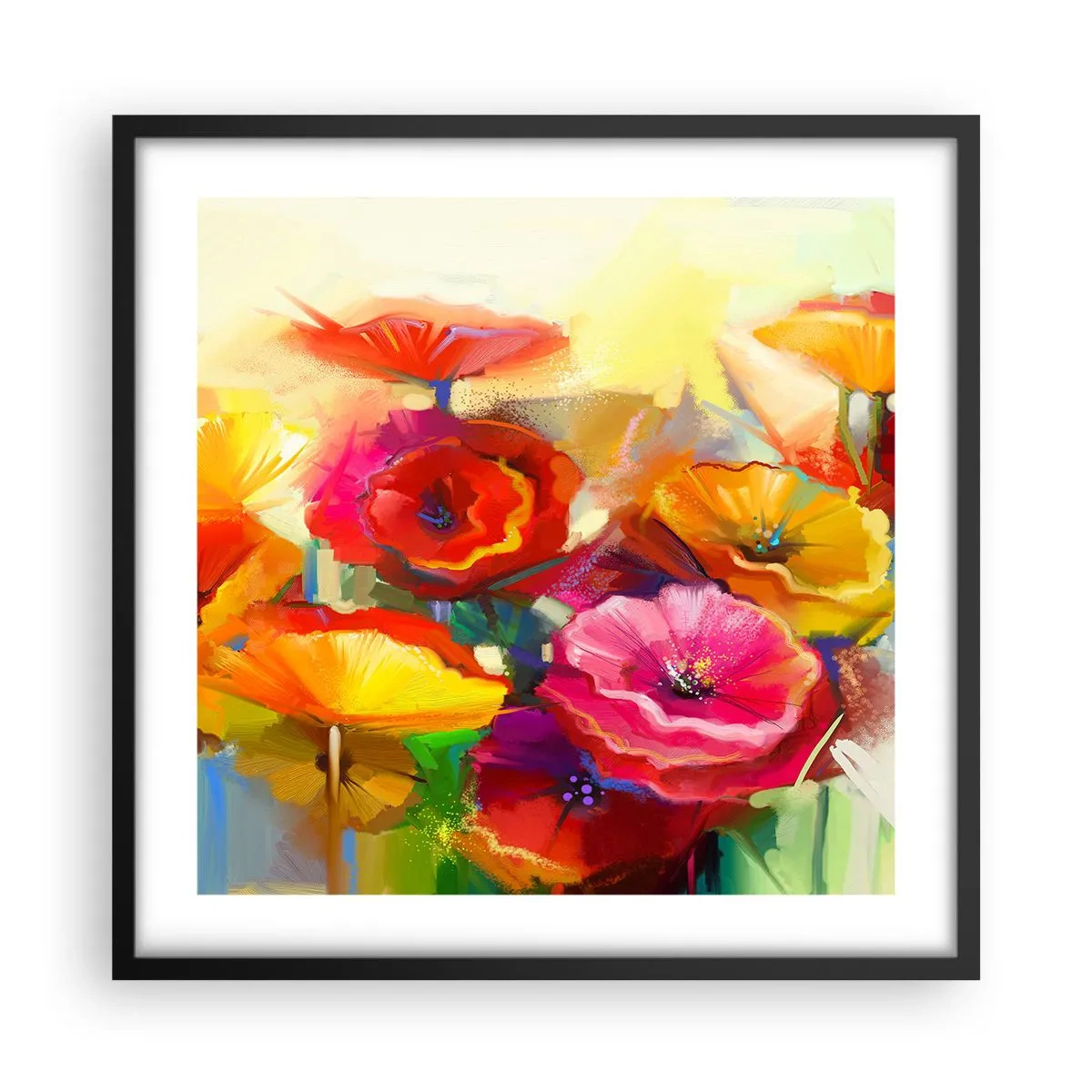 Poster în ramă neagră - Nu numai roșu - 50x50 cm