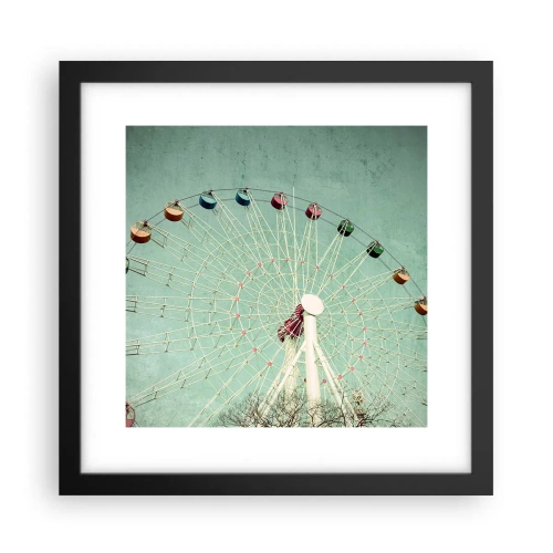 Poster în ramă neagră - Poftim la joacă - 30x30 cm
