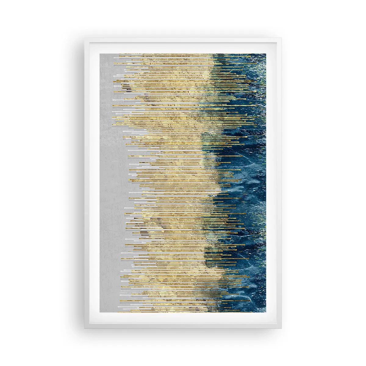 Poster în ramă albă - Granița aurită - 61x91 cm