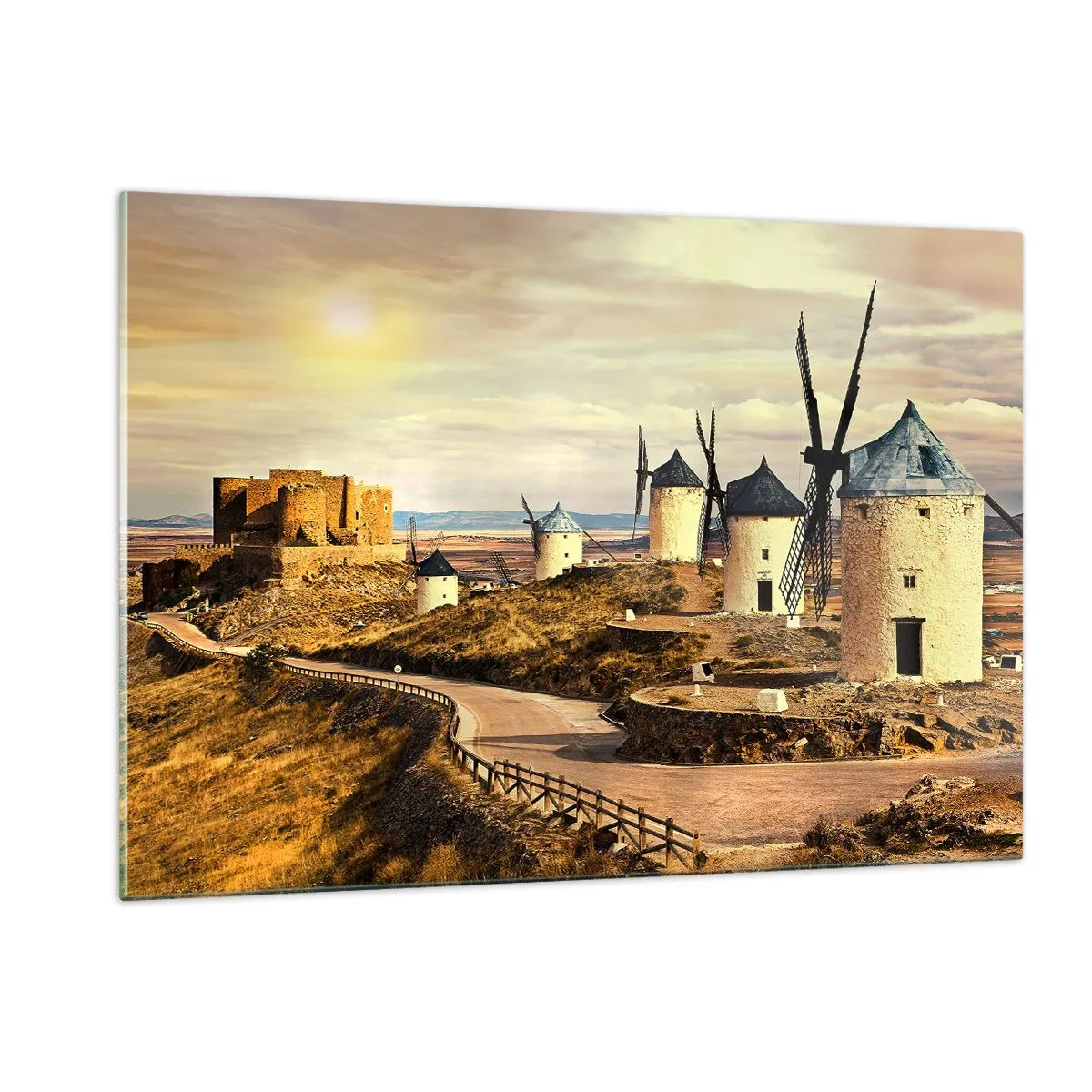 Tablou pe sticlă - Don Quijote apare imediat - 120x80 cm