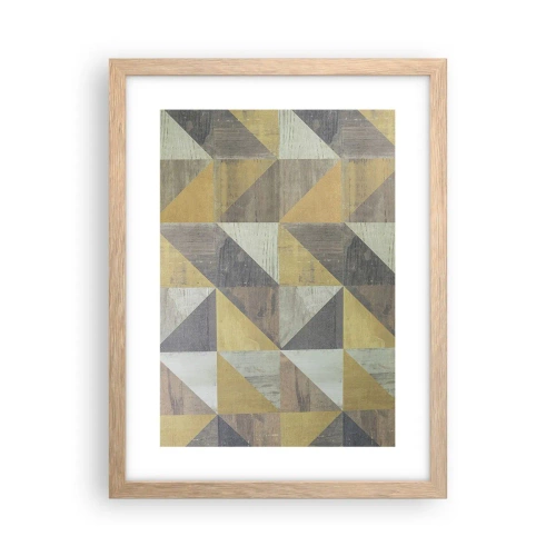 Poster în ramă de stejar deschis - La unghiul triunghiului - 30x40 cm