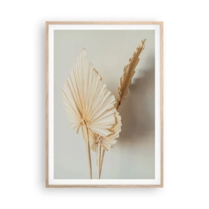 Poster în ramă de stejar deschis - Când este nevoie de ușurare - 70x100 cm