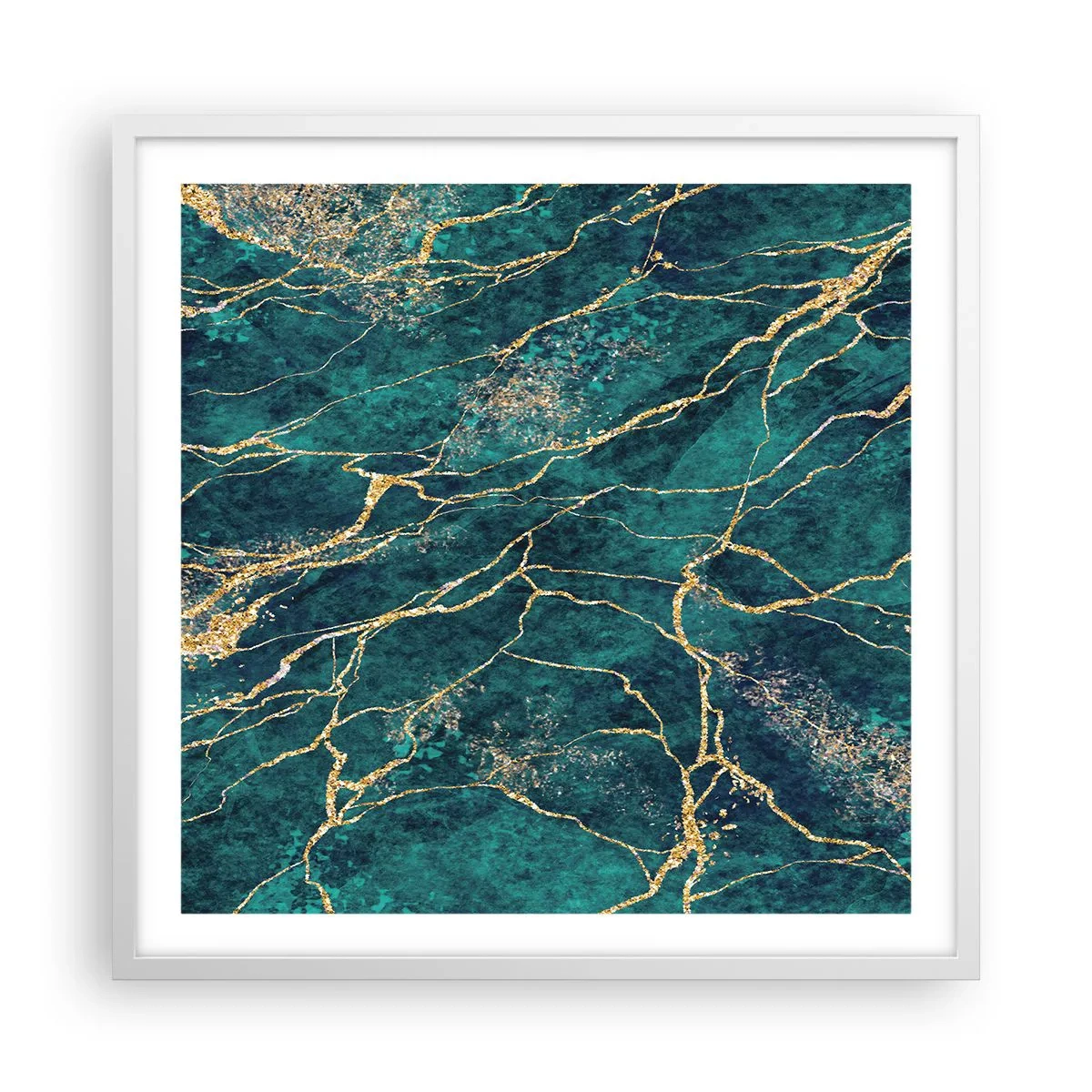 Poster în ramă albă - Filon de aur - 60x60 cm