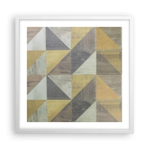 Poster în ramă albă - La unghiul triunghiului - 50x50 cm