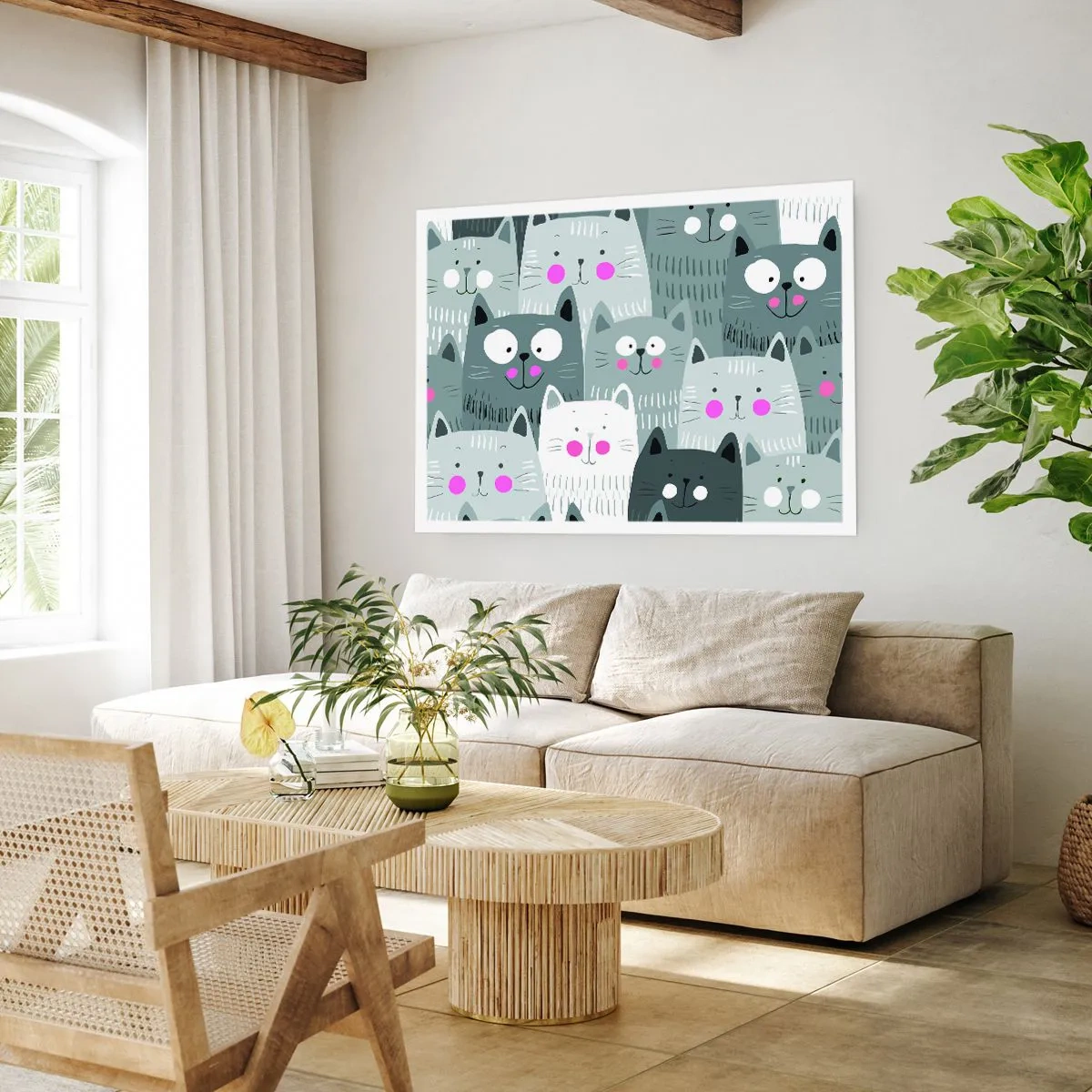 Poster - Lumea felină - 70x50 cm