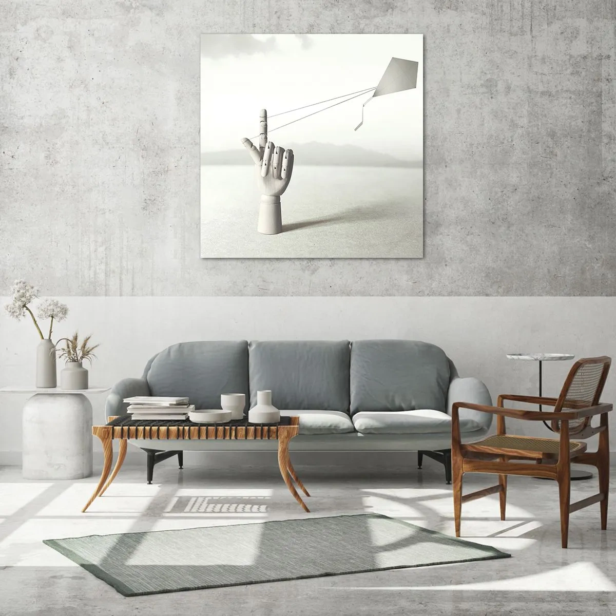 Tablou pe sticlă - Încercare de forță - 70x70 cm