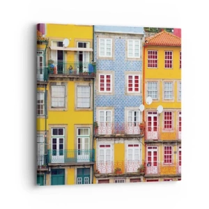 Tablou pe pânză - Culorile orașului vechi - 30x30 cm