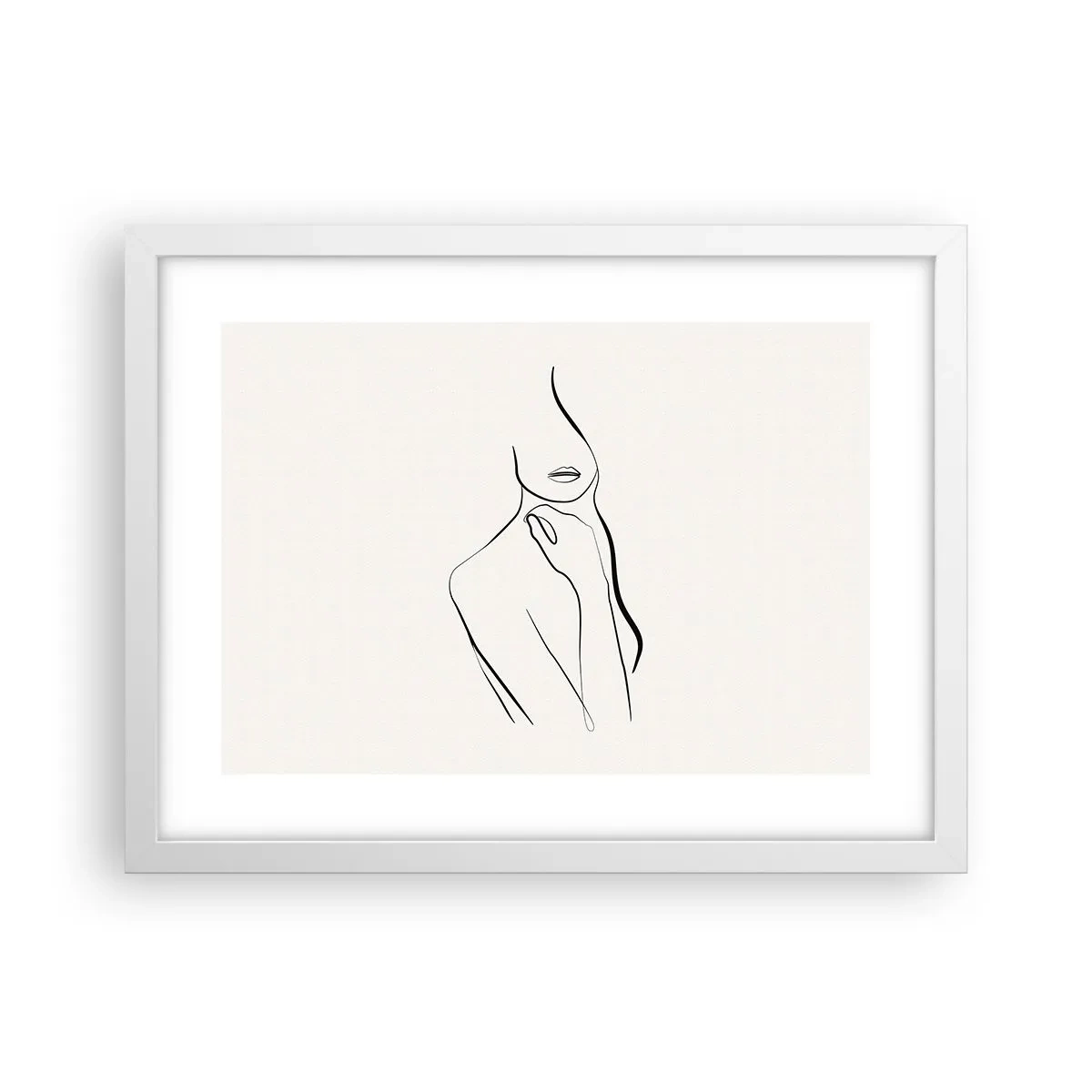 Poster în ramă albă - Val de melancolie - 40x30 cm