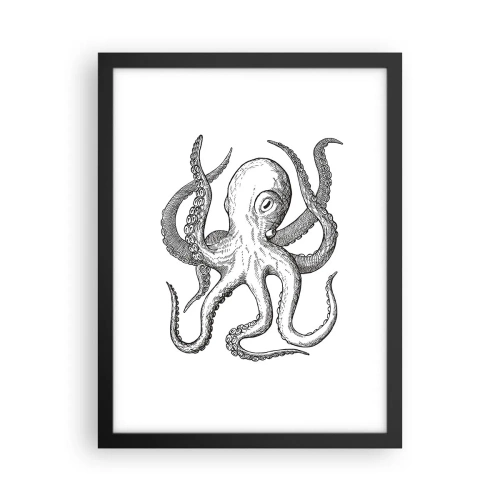 Poster în ramă neagră - Dansând cu valurile - 30x40 cm