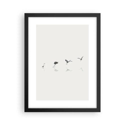 Poster în ramă neagră - Patru pași simpli - 30x40 cm