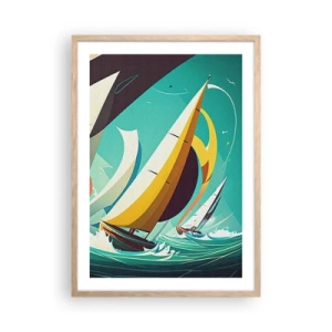 Poster în ramă de stejar deschis - Voinici și învingători - 50x70 cm