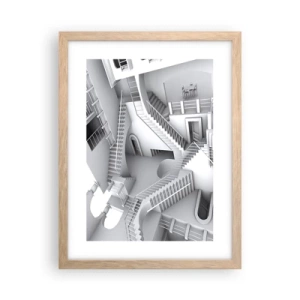 Poster în ramă de stejar deschis - Paradoxurile spațiului - 30x40 cm