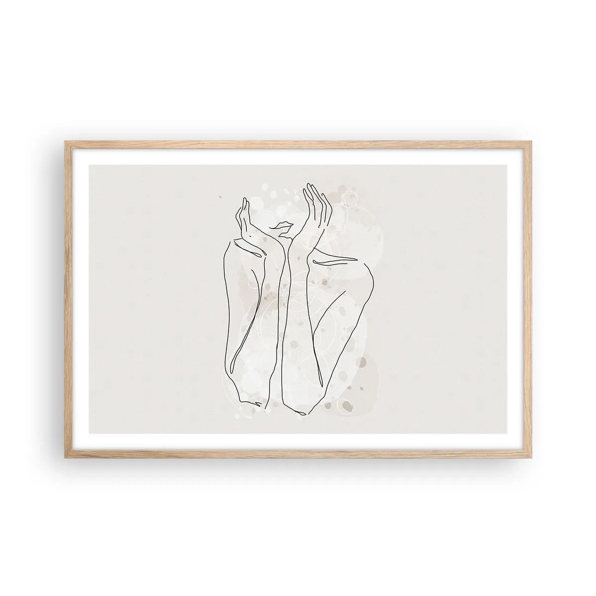 Poster în ramă de stejar deschis - Un moment pentru vis - 91x61 cm