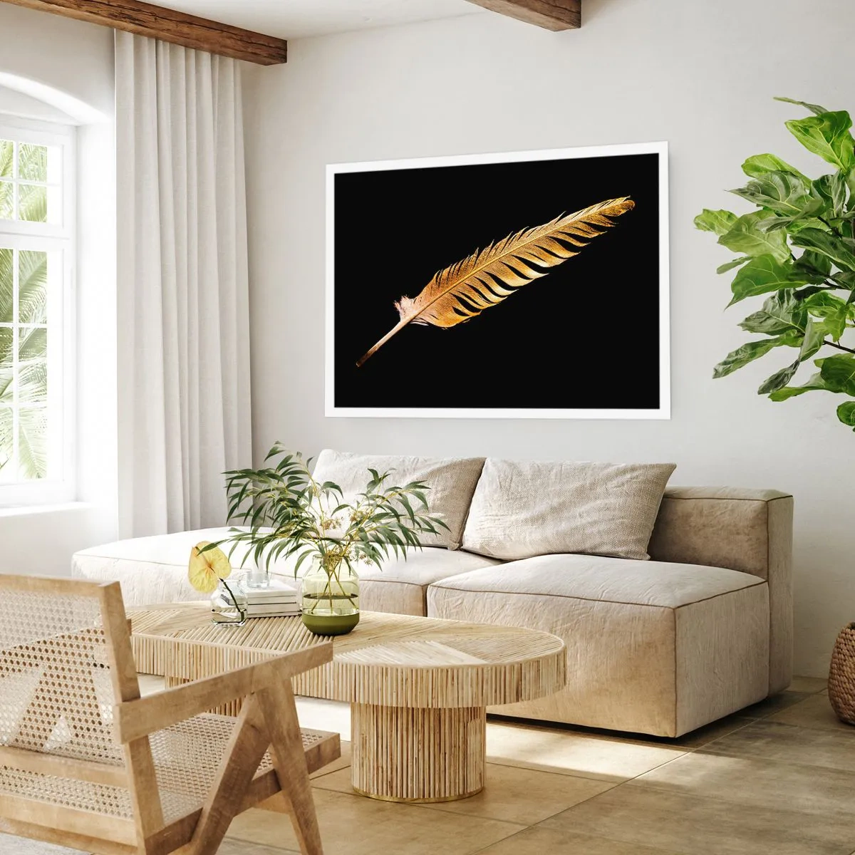 Poster - Pană aurie perfectă - 40x30 cm