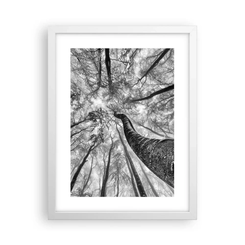 Poster în ramă albă - Cursa spre lumină - 30x40 cm