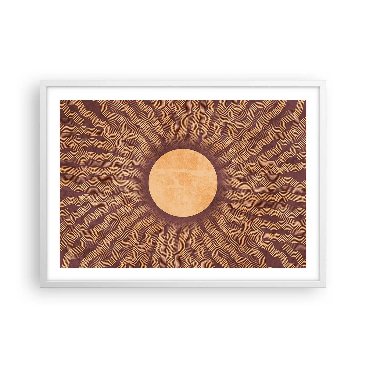 Poster în ramă albă - Icoana soarelui - 70x50 cm