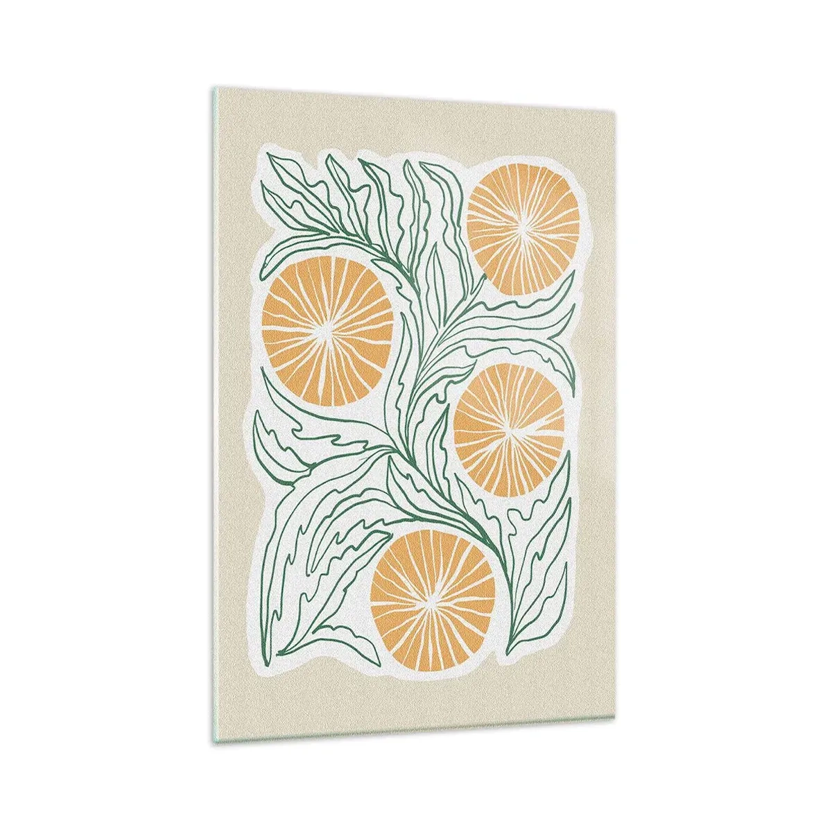 Tablou pe sticlă - Etnic cu o notă de abstracție - 80x120 cm