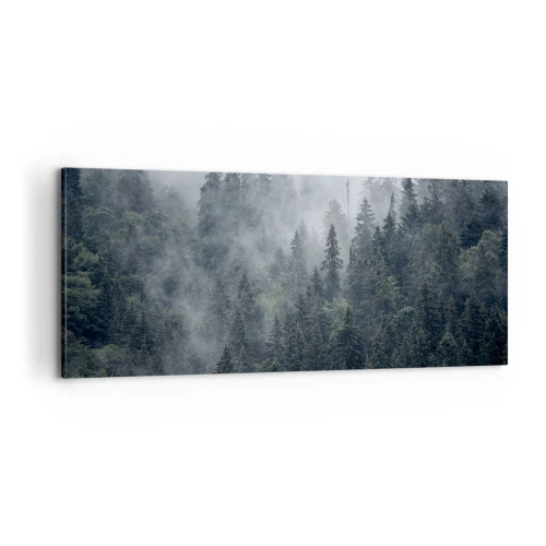Tablou pe pânză - Zori de pădure - 100x40 cm