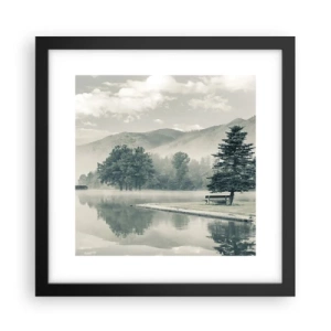 Poster în ramă neagră - Lacul încă doarme - 30x30 cm