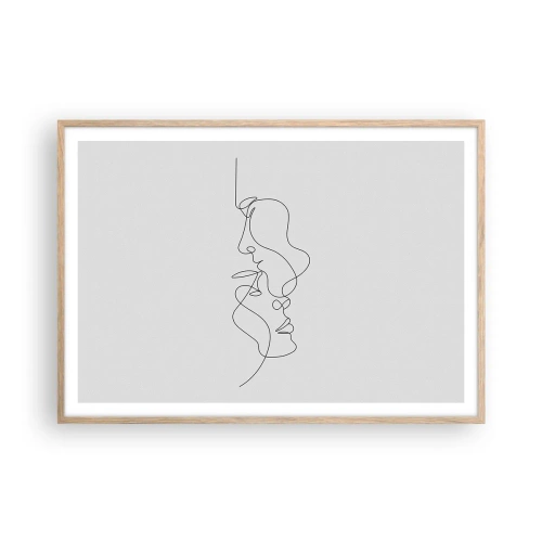 Poster în ramă de stejar deschis - Dorință vorace - 100x70 cm