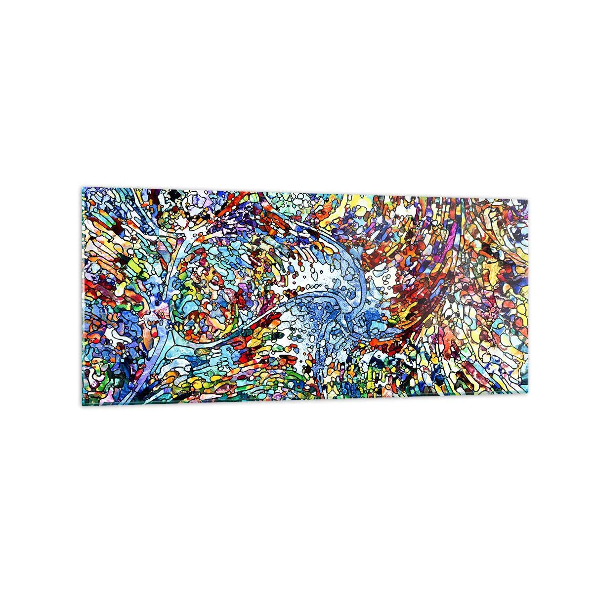 Tablou pe sticlă - Vitraliu de picături - 120x50 cm