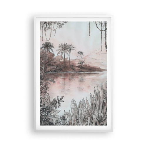 Poster în ramă albă - Jurnalul unui explorator din secolul al XIX-lea - 61x91 cm