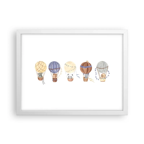 Poster în ramă albă - Prieteni de călătorie - 40x30 cm