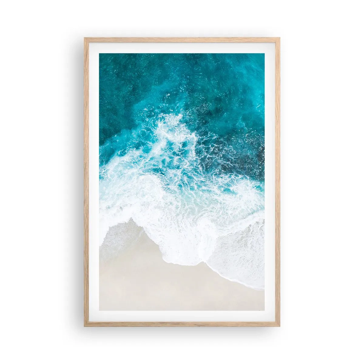 Poster în ramă de stejar deschis - Mângâiere naturală - 61x91 cm