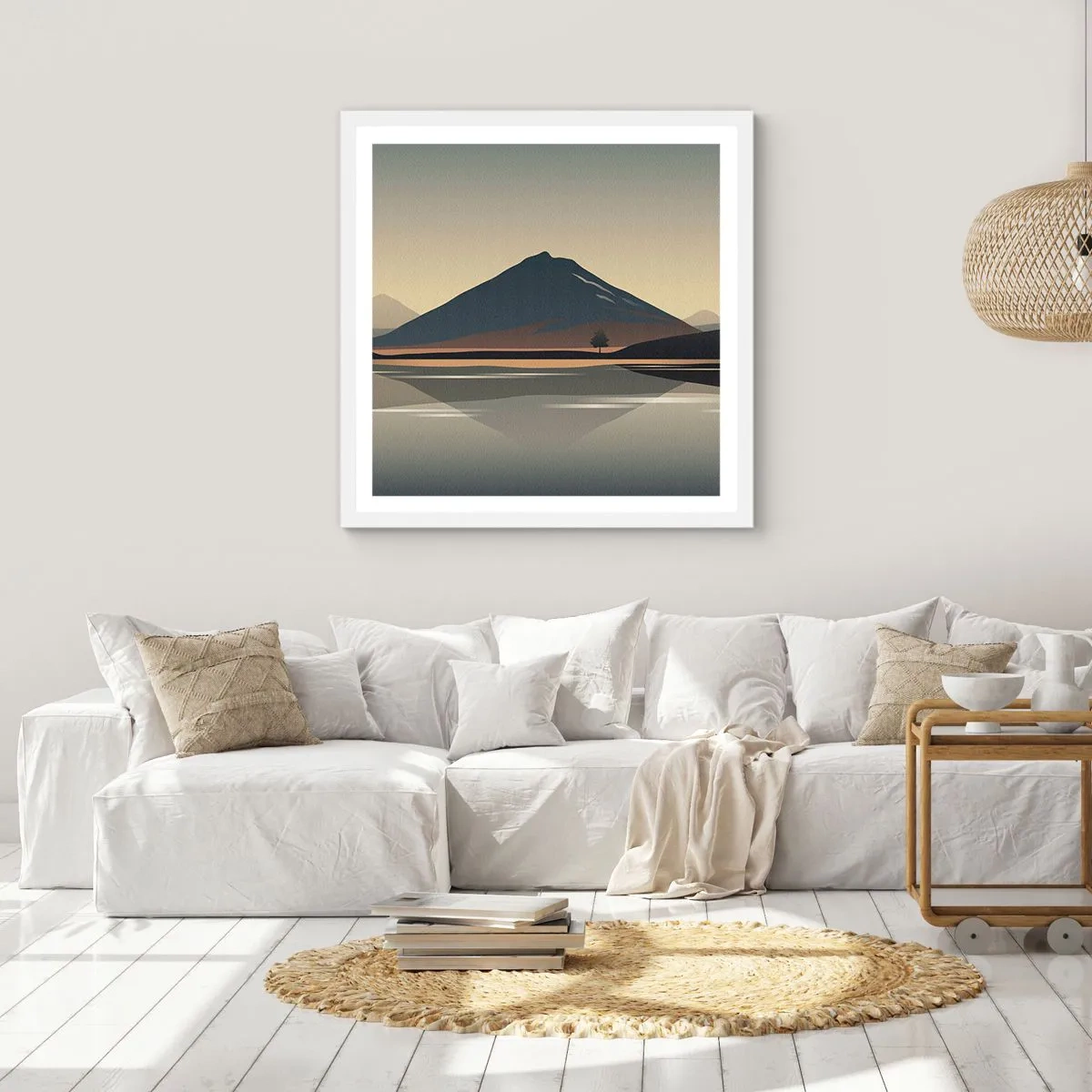 Poster în ramă albă - În oglindă - 40x40 cm