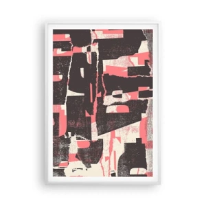 Poster în ramă albă - Toată această agitație - 70x100 cm