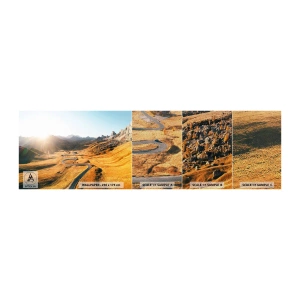 Mostră tapet Premium Sand - Într-o vale de aur - Peisaj, Munţi, Italia - 100x30 cm