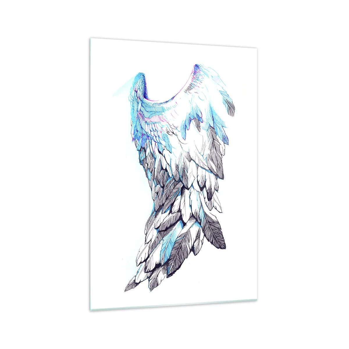 Tablou pe sticlă - Am nevoie de aripi - 70x100 cm