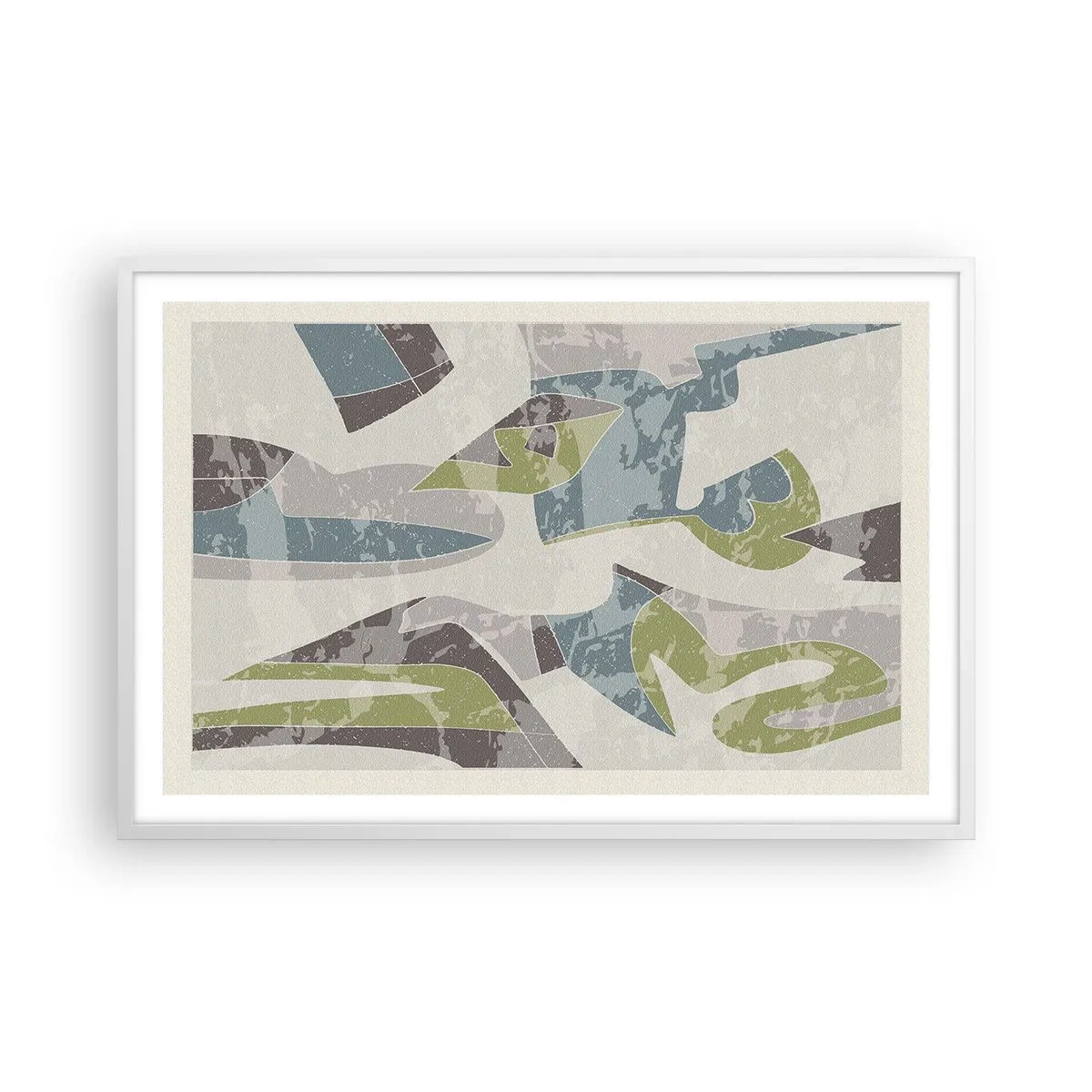 Poster în ramă albă - Compoziție din spatele geamului - 91x61 cm