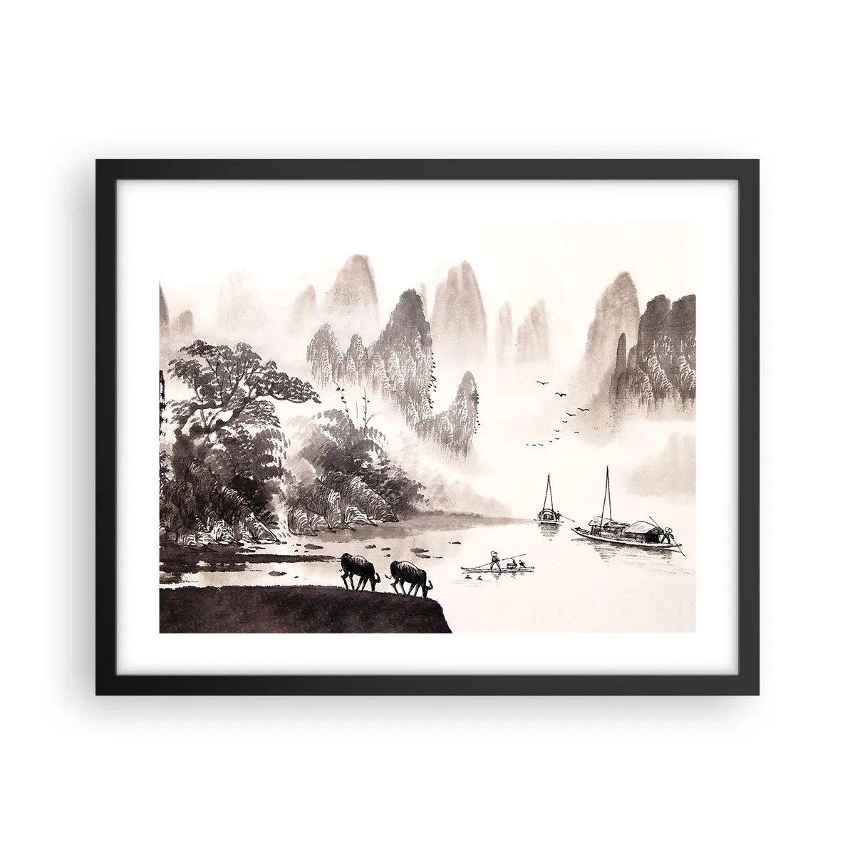 Poster în ramă neagră - Viața exotică de zi cu zi a Estului - 50x40 cm